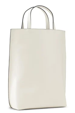 Fashion GANNI Mittelgrose Banner-Tragetasche Mit Riemen Egret
