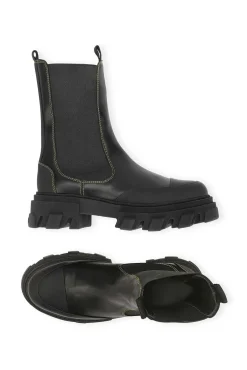Sale GANNI Mittelhohe Chelsea Boots Black
