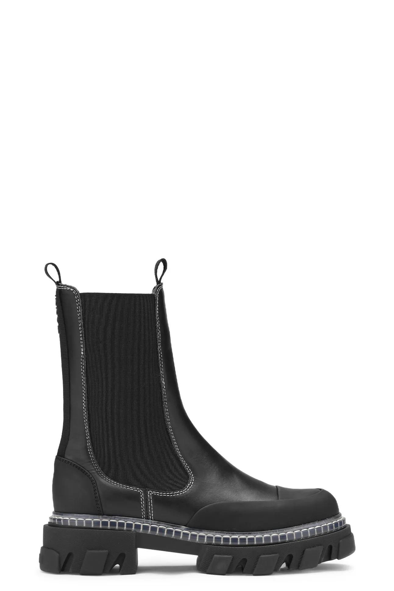 Discount GANNI Mittelhohe Chelsea-Stiefel Mit Stollen Black
