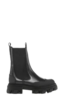 Clearance GANNI Mittelhohe Chelsea-Stiefel Black