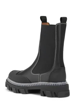 Discount GANNI Mittelhohe Chelsea-Stiefel Mit Stollen Black