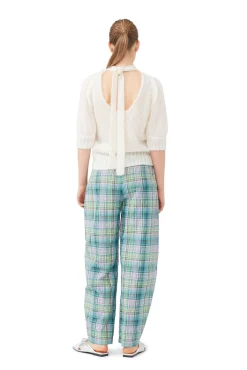 Fashion GANNI Mohair-Oberteil Mit Offenem Rucken Egret