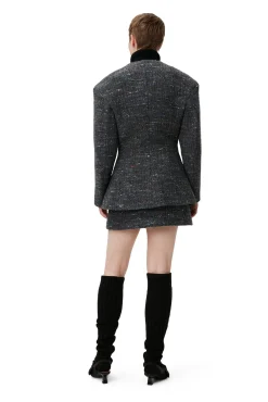 Discount GANNI Multi-Wool-Minirock Phantom