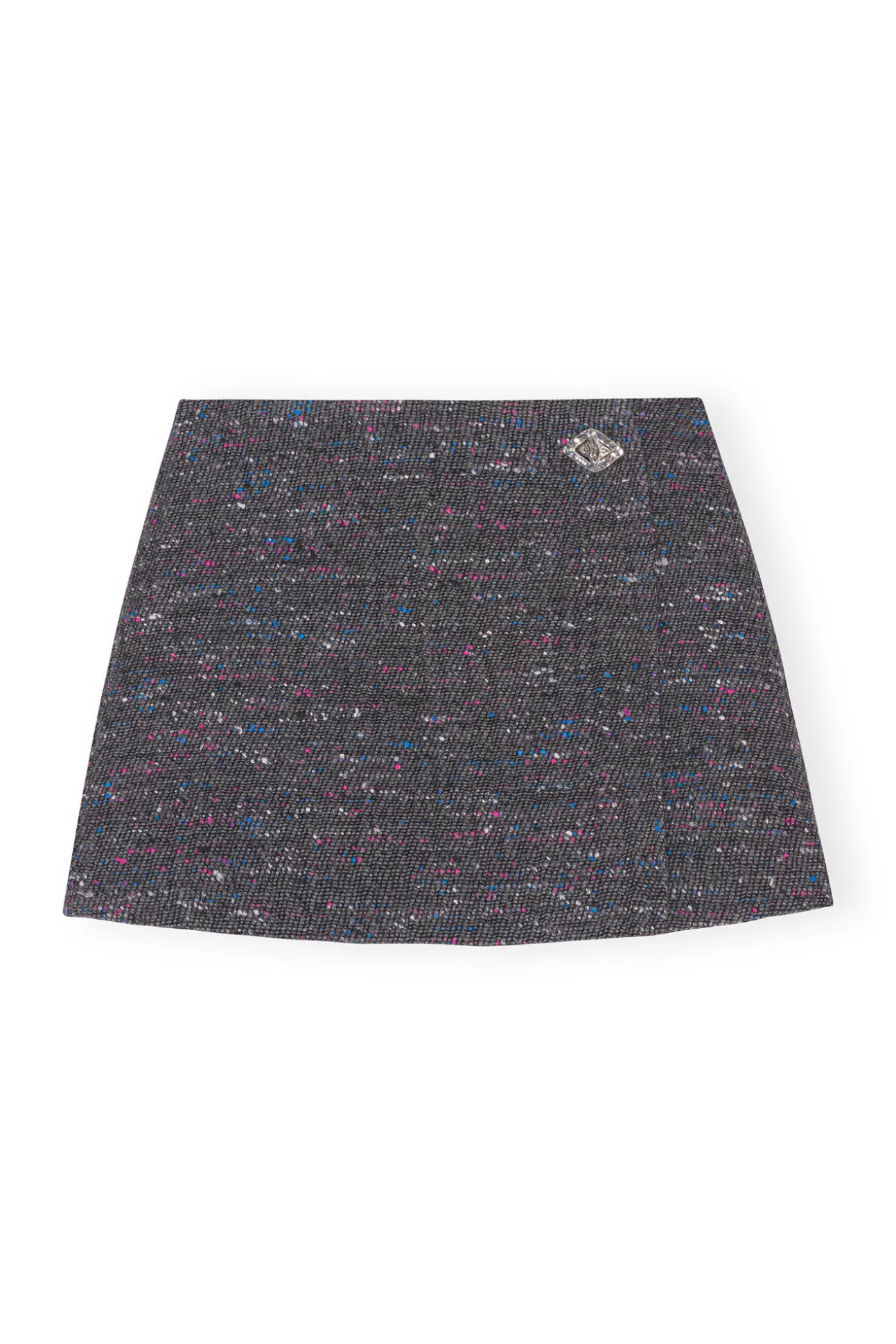 Discount GANNI Multi-Wool-Minirock Phantom