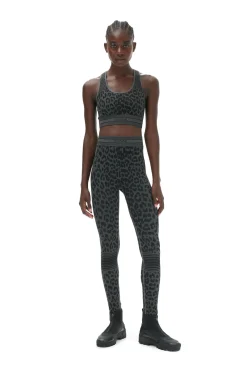 Hot GANNI Nahtlose Jacquard-Leggings Black