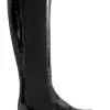 Best GANNI Naplack-Chelsea-Kniestiefel Black