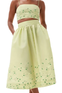 Cheap GANNI Nylon Top Lily Green