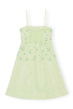 Fashion GANNI Nylon-Minikleid Lily Green