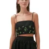 Best Sale GANNI Nylon-Oberteil Black