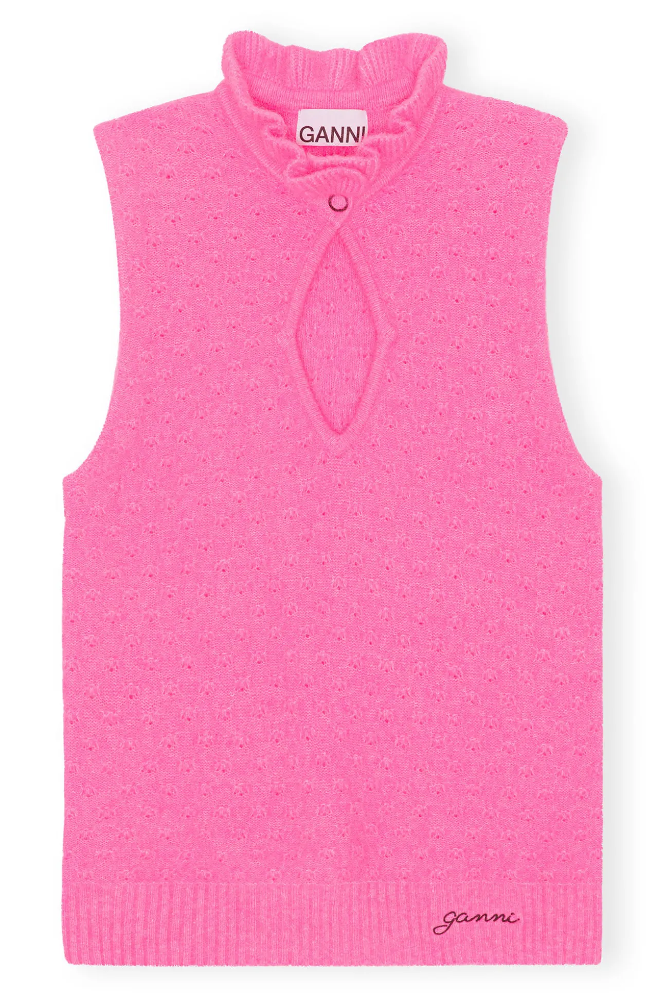Store GANNI Oberteil Aus Weicher Wolle Sugar Plum