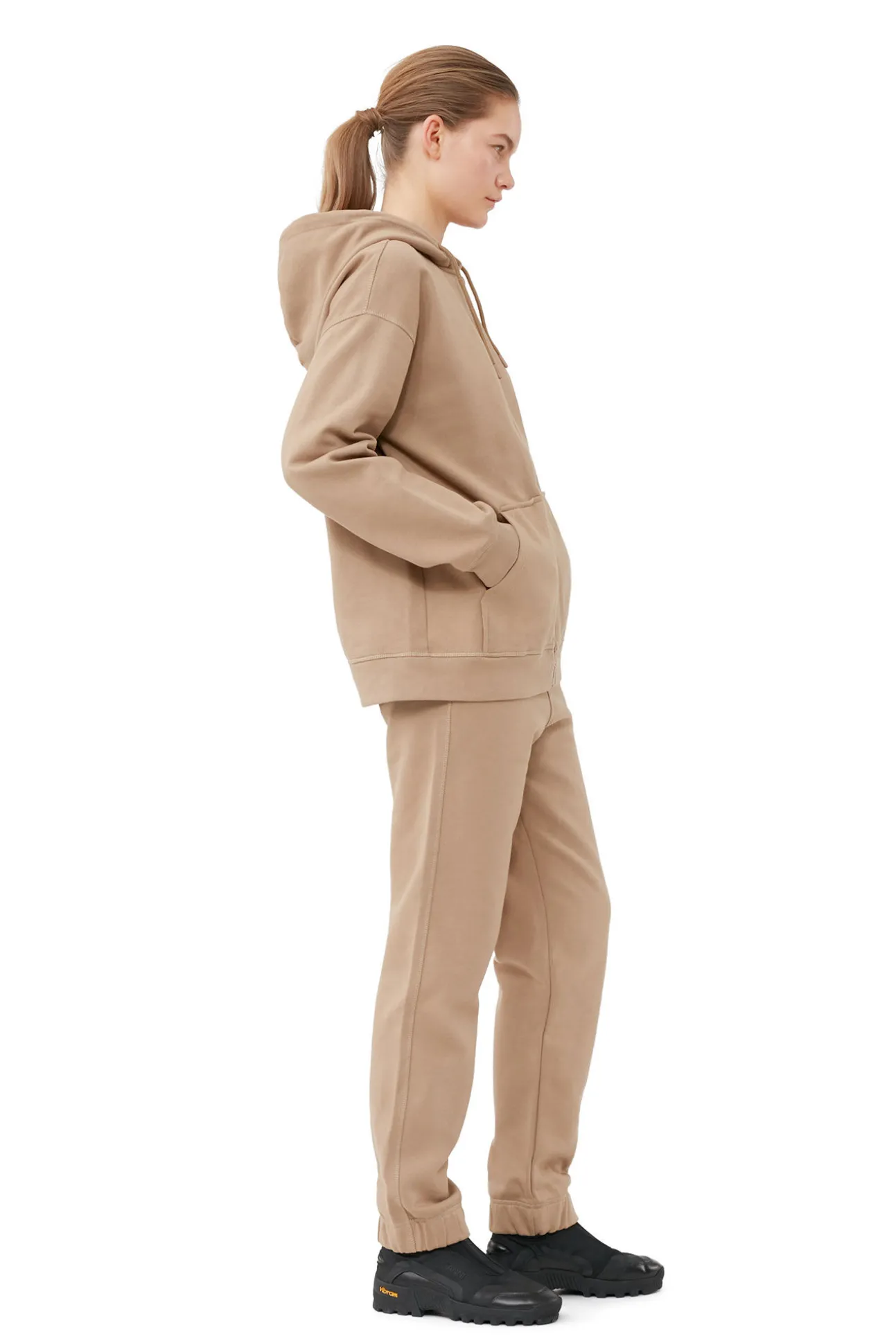 Flash Sale GANNI Oversized Zip Hoodie Petrified Oak