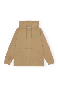Flash Sale GANNI Oversized Zip Hoodie Petrified Oak