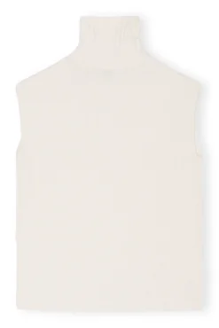 Store GANNI Oversized Zipper Vest Egret