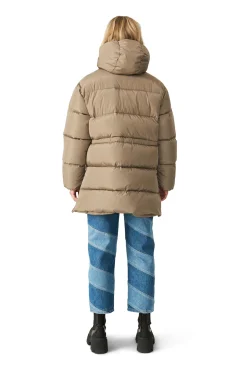 Best Sale GANNI Oversize-Midi-Pufferjacke Aus Recyceltem Polyester Fossil
