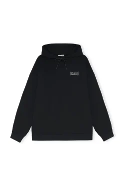 New GANNI Oversize-Sweatshirt Mit Kapuze Black
