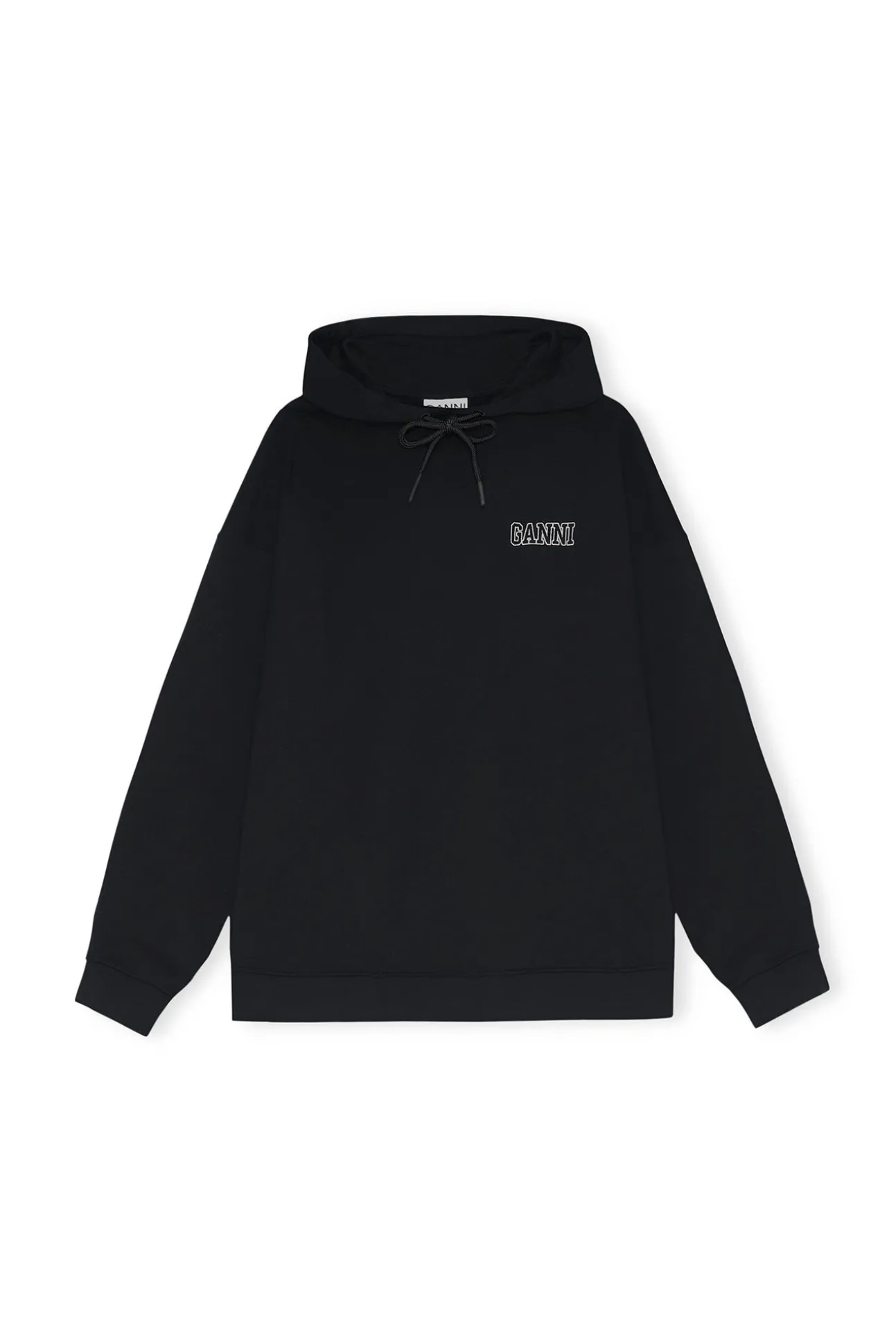 New GANNI Oversize-Sweatshirt Mit Kapuze Black