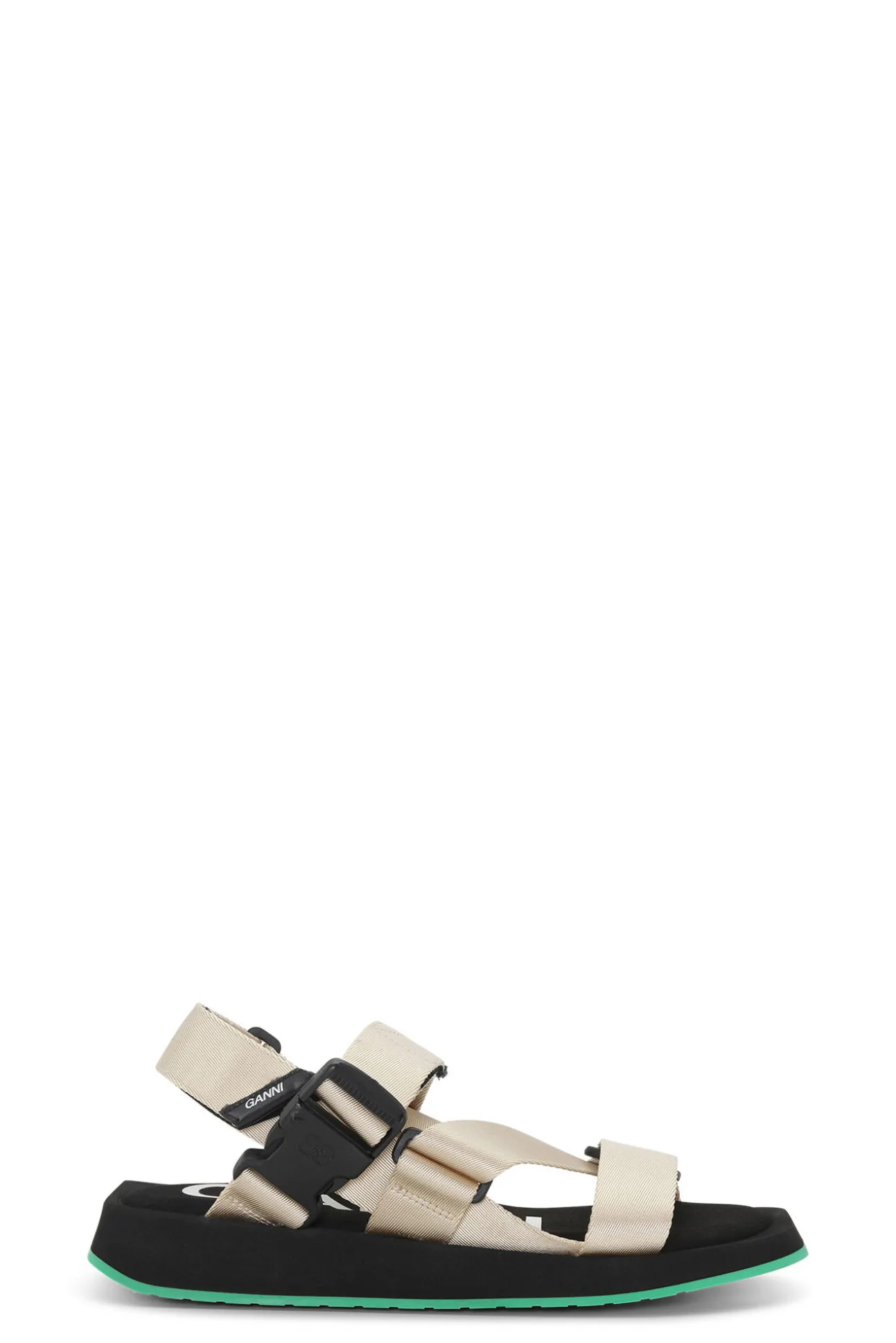 Best Sale GANNI Performance-Gurtband-Sandalen Oyster Gray