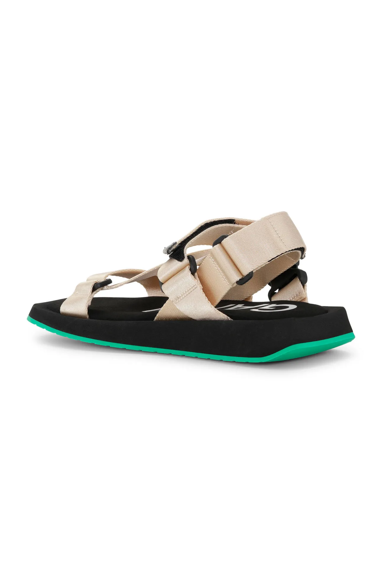 Best Sale GANNI Performance-Gurtband-Sandalen Oyster Gray