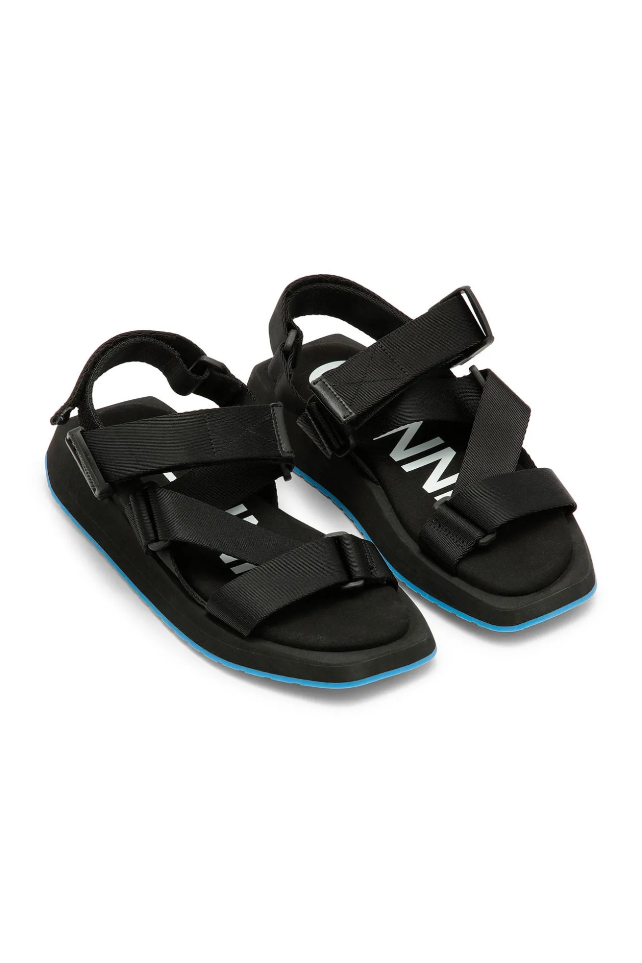 Fashion GANNI Performance-Gurtband-Sandalen Black