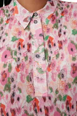 Fashion GANNI Plissierte Bluse Aus Georgette Sugar Plum