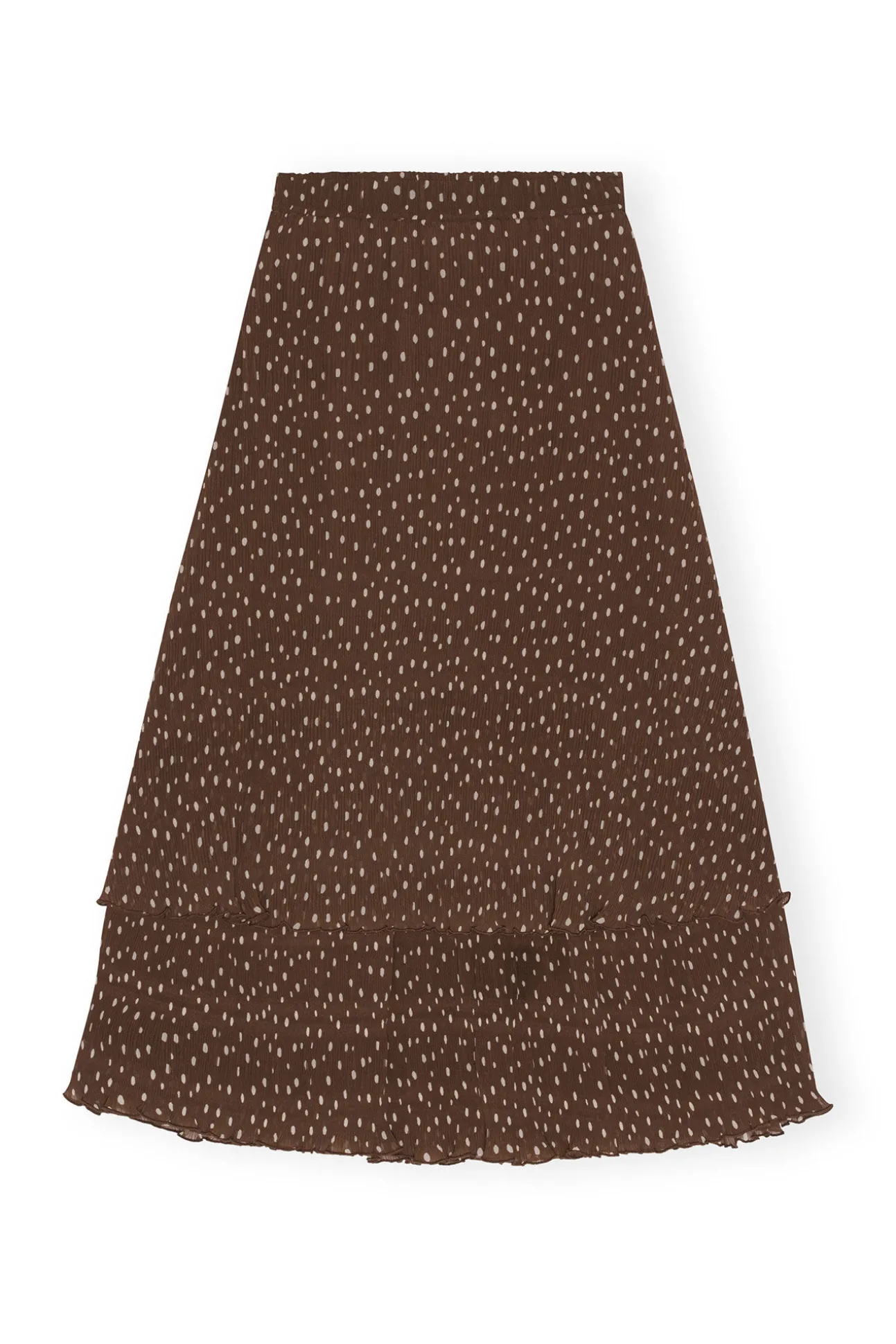 Online GANNI Plissierter Mehrlagiger Georgette-Maxirock Rocky Road