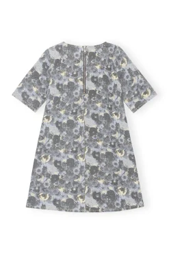 Online GANNI Print Denim Mini Dress Brunnera Blue