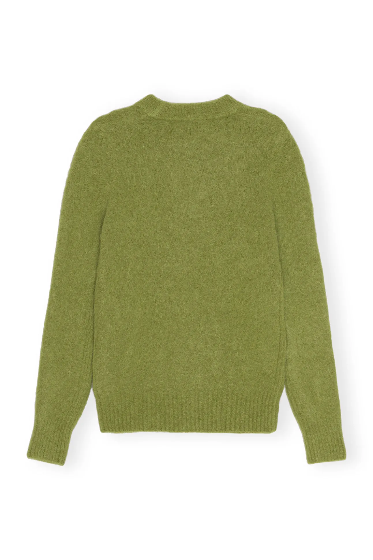 Discount GANNI Pullover Mit O-Ausschnitt Aus Brushed Alpaca Going Green