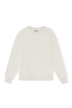 Shop GANNI Pullover-Sweatshirt Egret