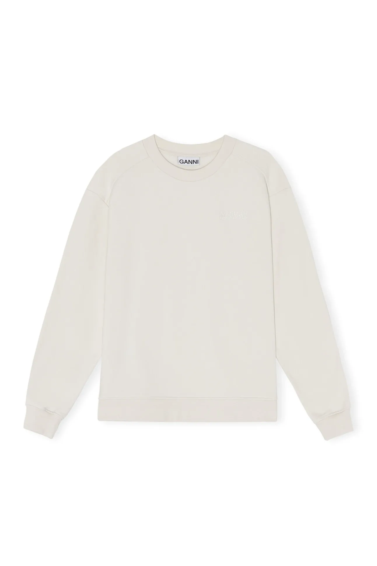 Shop GANNI Pullover-Sweatshirt Egret