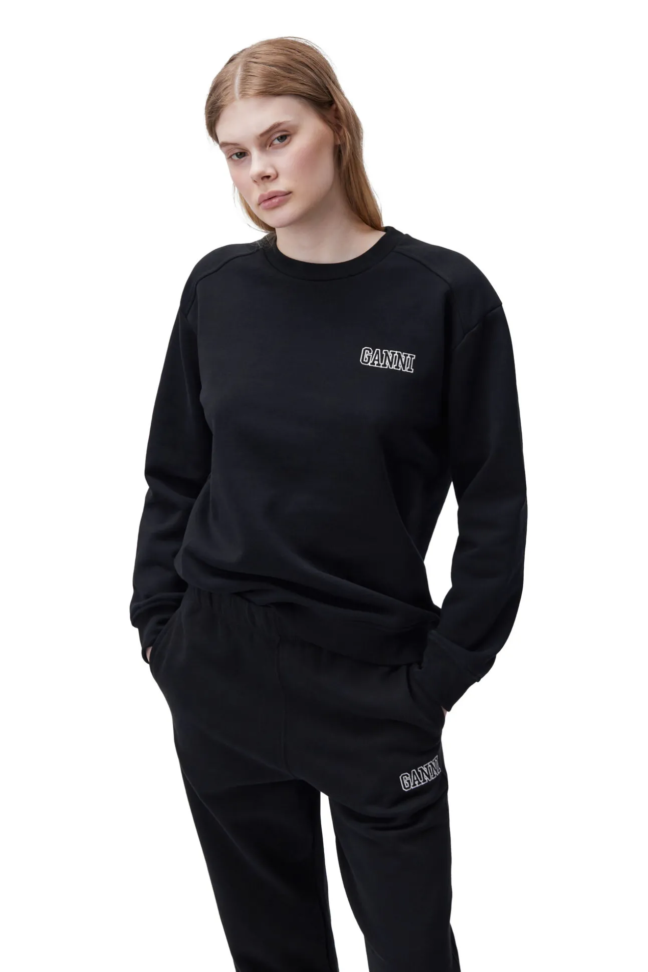 Store GANNI Pullover-Sweatshirt Black