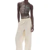 Cheap GANNI Racerback-Sporttop Mit Reisverschluss Leopard