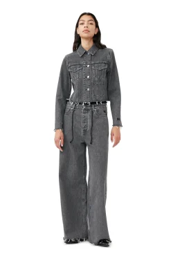 Best Sale GANNI Re-Cut-Jeansjacke Washed Black/Black