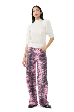 Shop GANNI „Re-Cut“-Magny-Jeans In Uberfarbter Optik Cyclamen