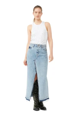 Fashion GANNI Re-Cut-Maxirock Aus Denim