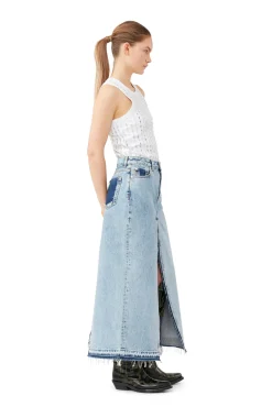 Fashion GANNI Re-Cut-Maxirock Aus Denim