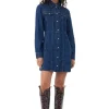 Fashion GANNI Re-Cut-Minikleid Aus Denim Mid Blue Stone
