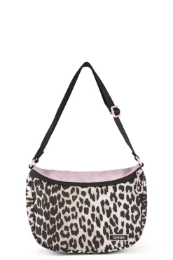 Sale GANNI Recycelte Reporter-Tasche Leopard