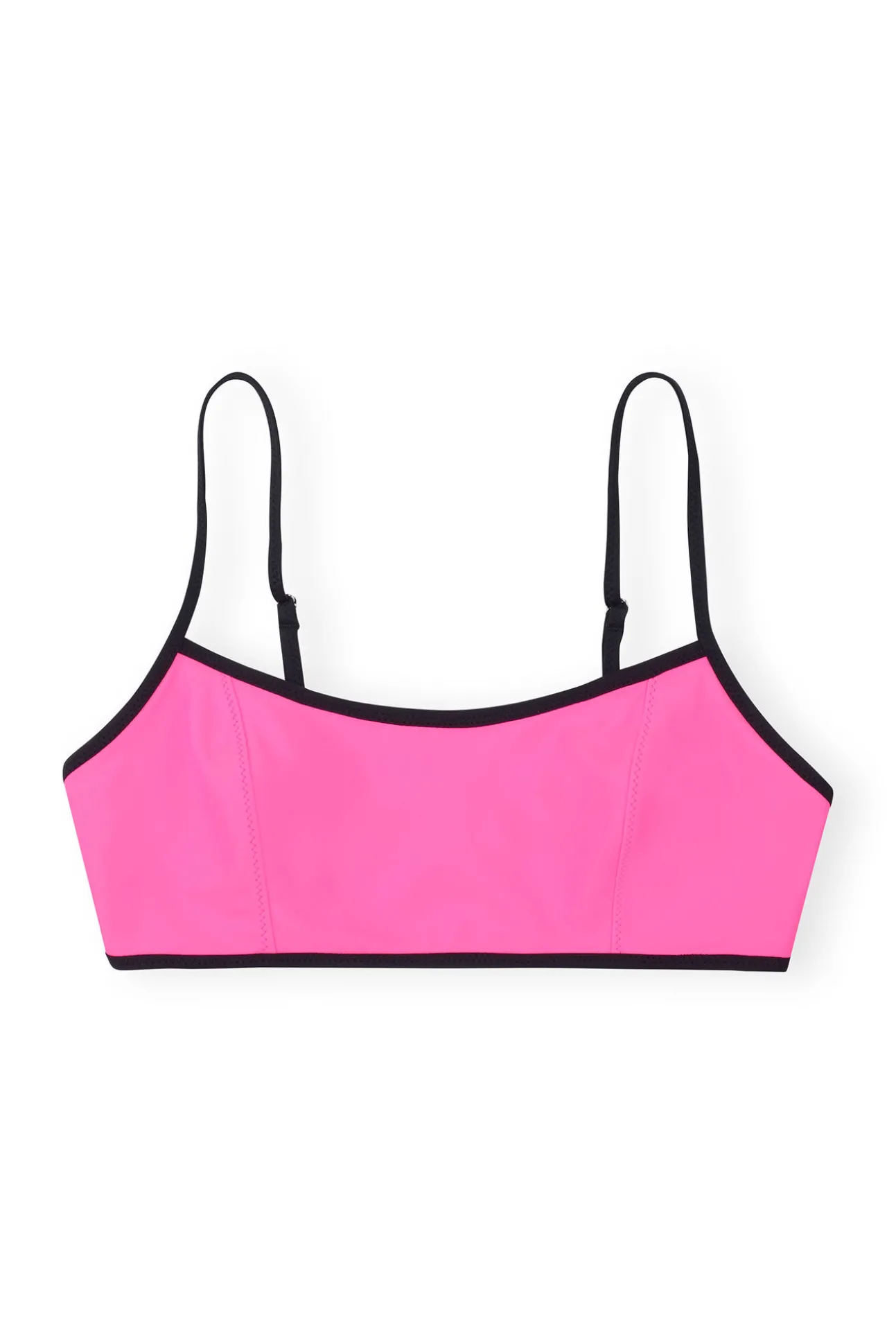 Fashion GANNI Recycled Cutline Sporty Bikini Top Sugar Plum