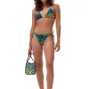 Cheap GANNI Recycled Printed String Bikini Top Multicolour