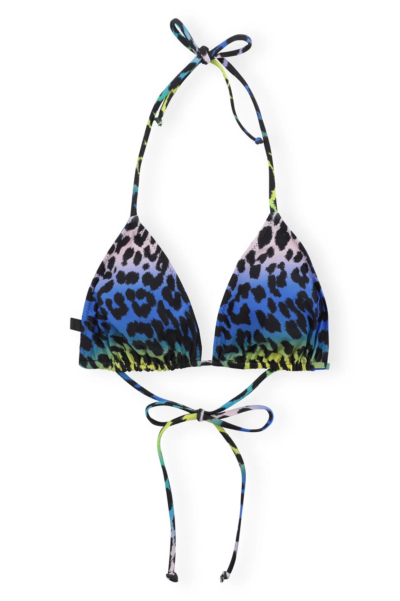 Cheap GANNI Recycled Printed String Bikini Top Multicolour