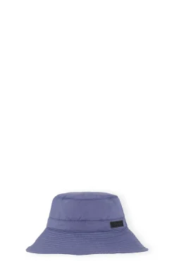 Discount GANNI Ripstop-Fischerhut Gray Blue