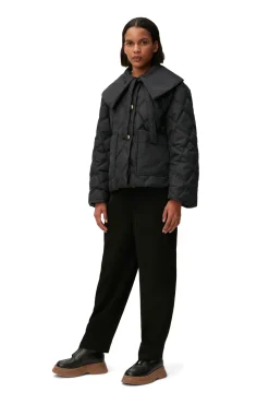 Cheap GANNI Ripstop-Steppjacke Black