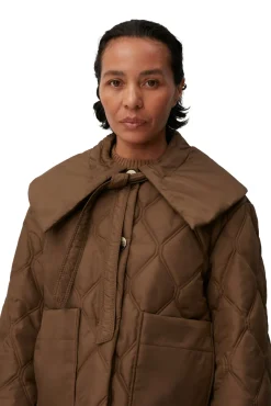 Online GANNI Ripstop-Steppjacke Teak