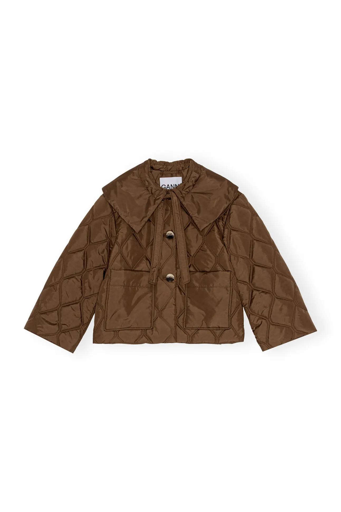Online GANNI Ripstop-Steppjacke Teak