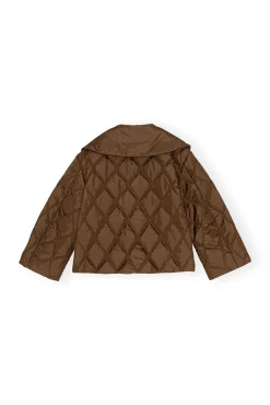 Online GANNI Ripstop-Steppjacke Teak