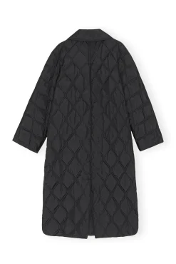 Shop GANNI Ripstop-SteppMäntel Black