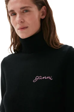 New GANNI Rollkragenpullover Black