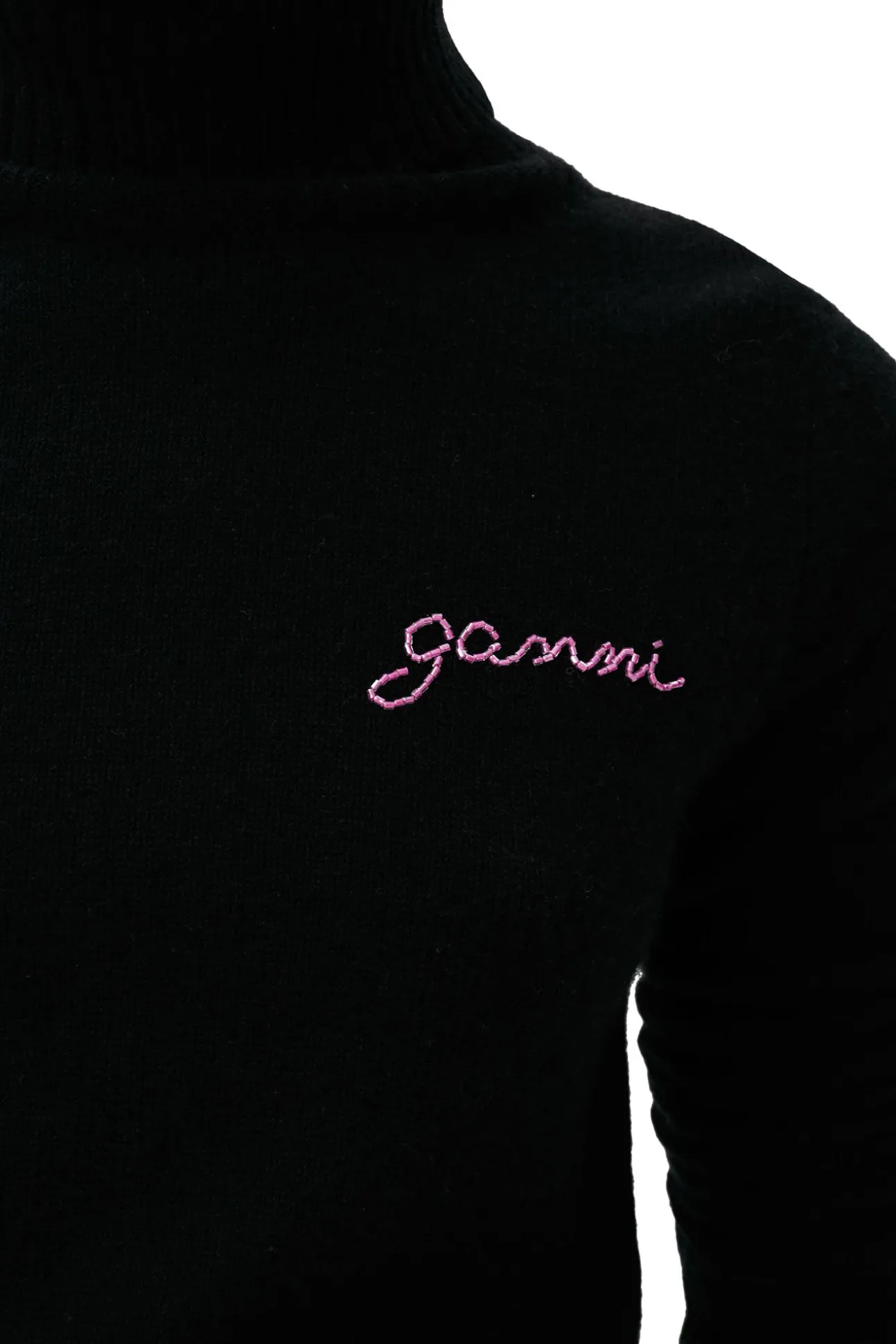 New GANNI Rollkragenpullover Black