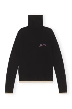 New GANNI Rollkragenpullover Black
