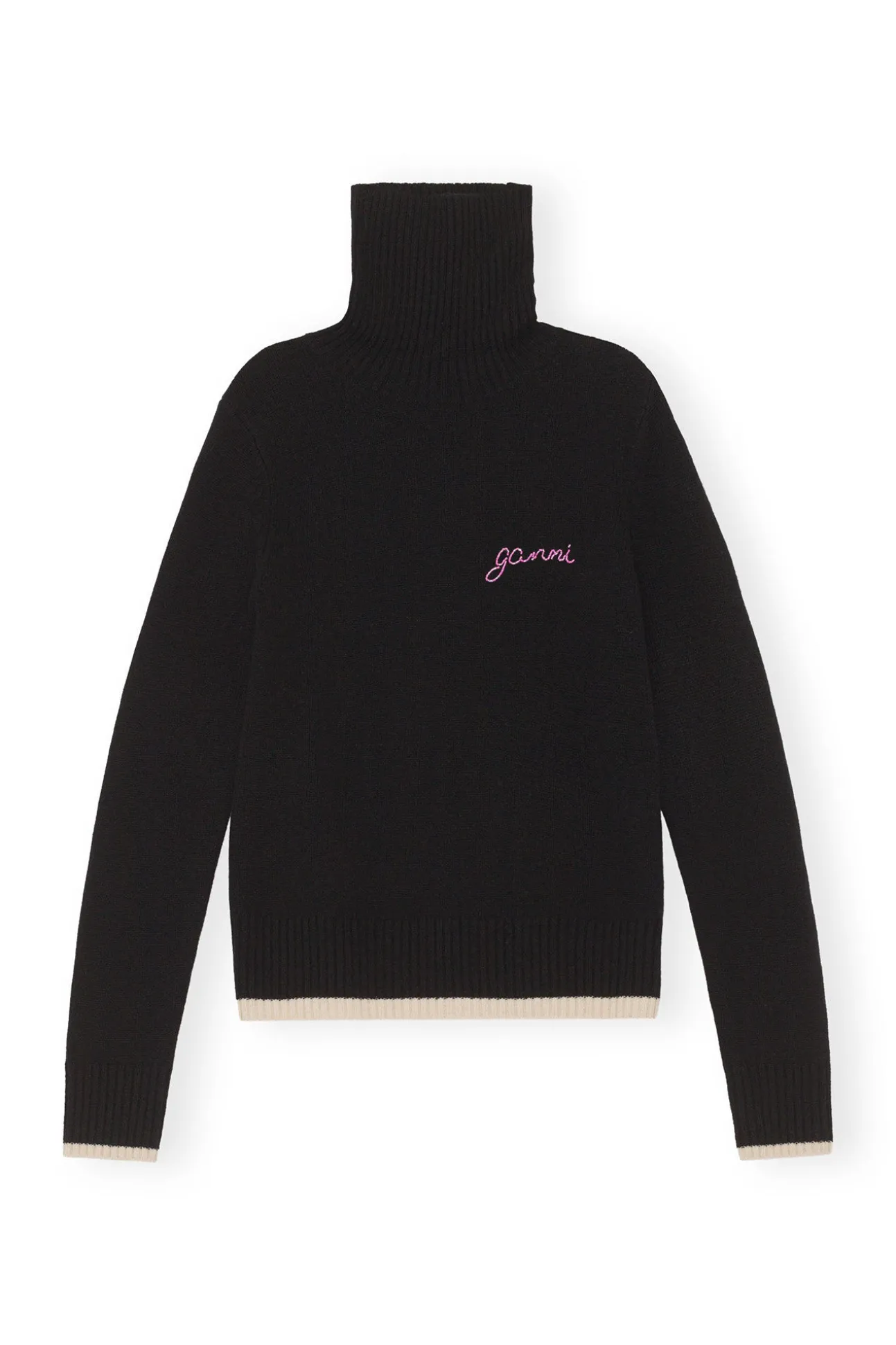 New GANNI Rollkragenpullover Black